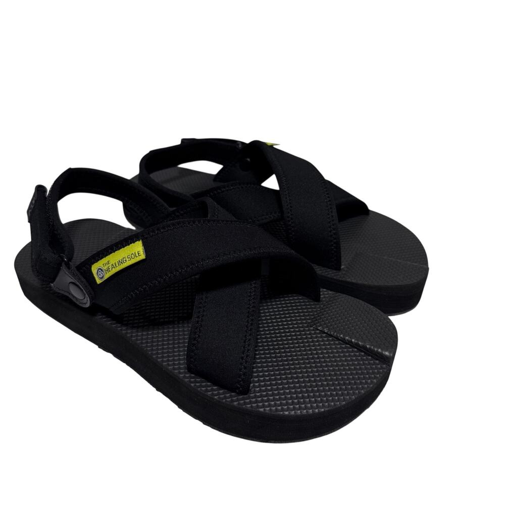 The Healing Sole Everett Sandals Ortho Plantar Fasciitis Black Womens 8
